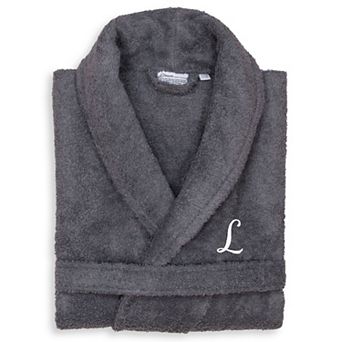 Linum Home Textiles Turkish Cotton Personalized Unisex Tie Front Terry Bathrobe