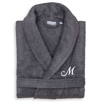 Linum Home Textiles Turkish Cotton Personalized Unisex Tie Front Terry Bathrobe