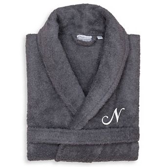 Linum Home Textiles Turkish Cotton Personalized Unisex Tie Front Terry Bathrobe