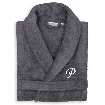 Linum Home Textiles Turkish Cotton Personalized Unisex Tie Front Terry Bathrobe