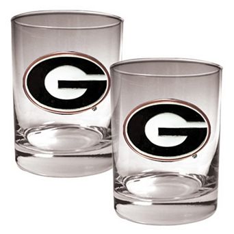 Georgia Bulldogs 2 pc Rocks Glass Set
