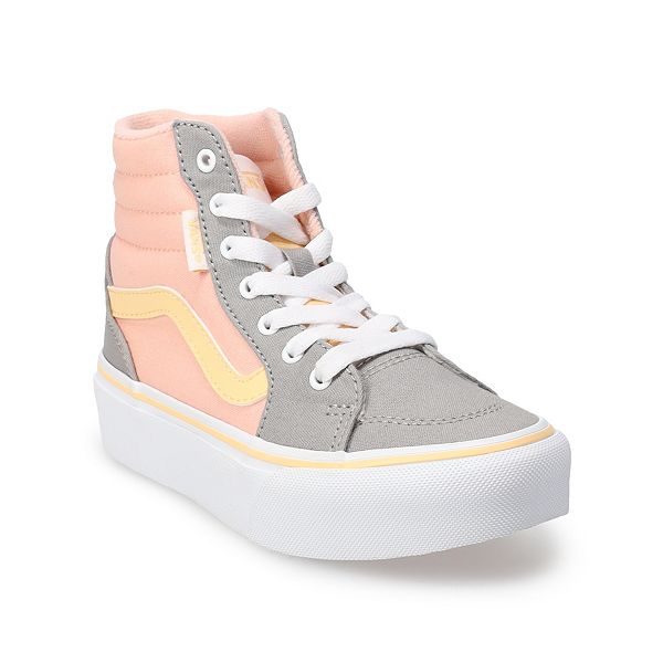 White high top hot sale vans kohls