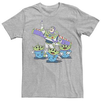 Disney / Pixar's Toy Story Buzz Lightyear And Aliens Men's Vintage Look Tee