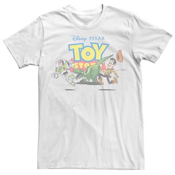 Disney / Pixar's Toy Story Woody, Rex & Buzz Lightyear Men's Four Vintage Run Tee