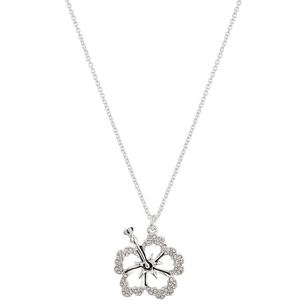 Disney's Lilo & Stitch Crystal Flower Pendant Necklace