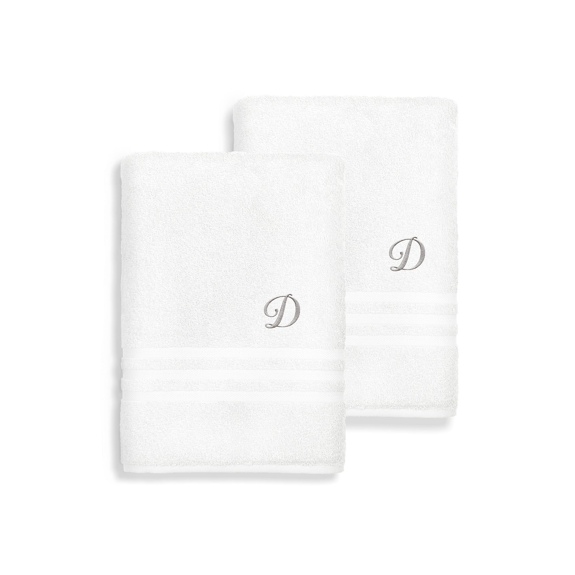 Linum Home Textiles Turkish Cotton Denzi 2-piece Personalized Bath Towel Se