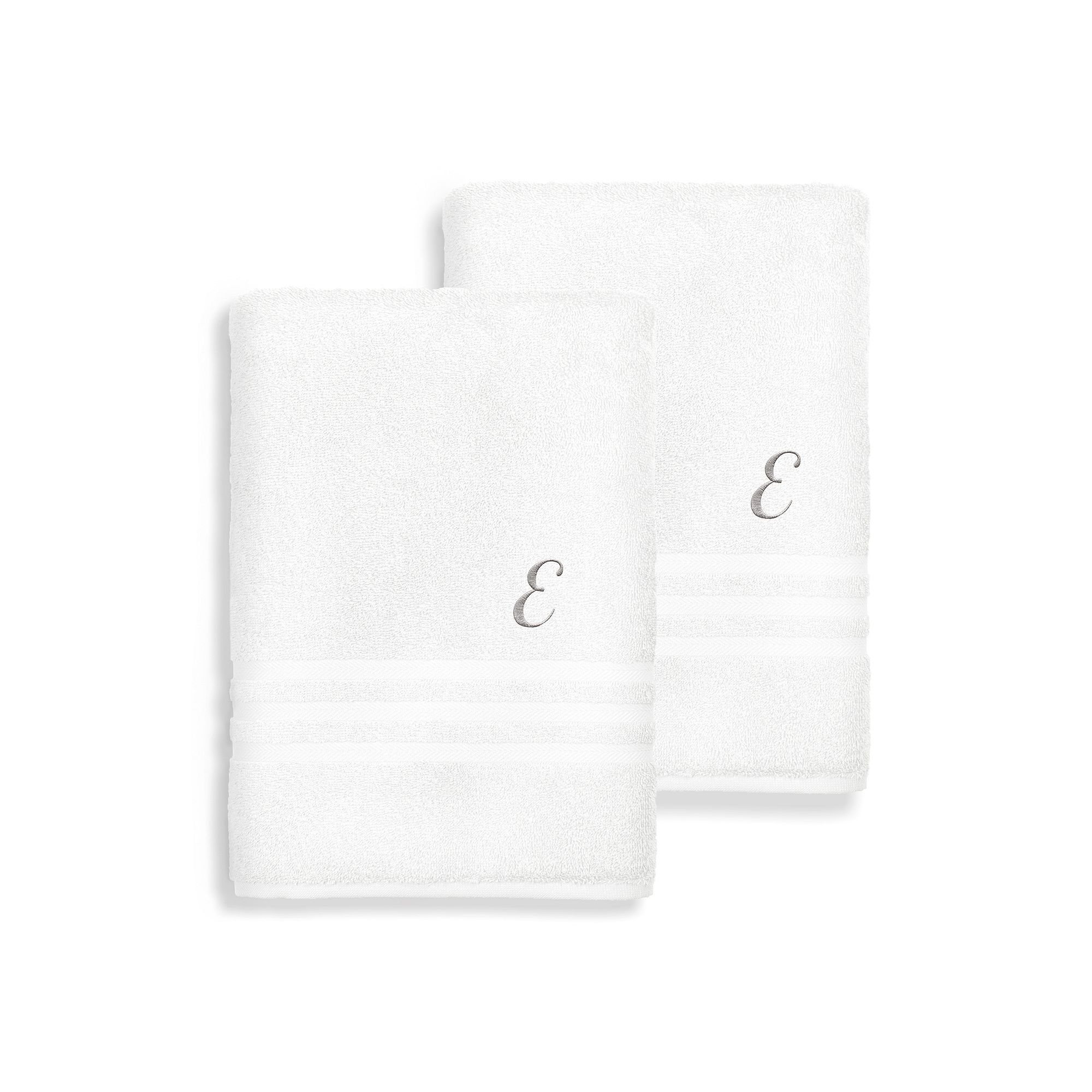 Linum Home Textiles Turkish Cotton Denzi 2-piece Personalized Bath Towel Se