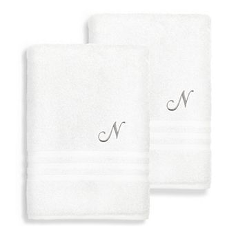 Linum Home Textiles Turkish Cotton Denzi 2 pc Personalized Bath Towel Set