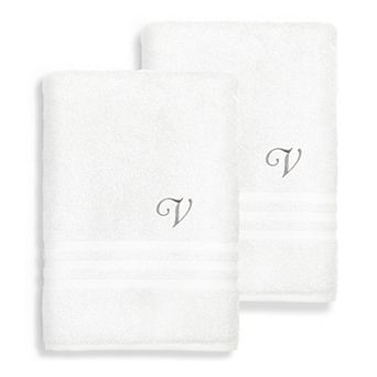 Linum Home Textiles Turkish Cotton Denzi 2 pc Personalized Bath Towel Set