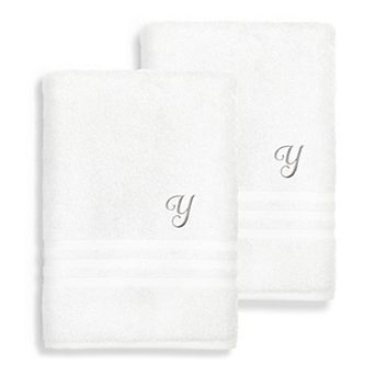 Linum Home Textiles Turkish Cotton Denzi 2 pc Personalized Bath Towel Set