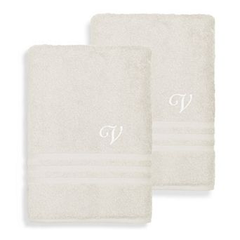 Linum Home Textiles Turkish Cotton Denzi 2 pc Personalized Bath Towel Set