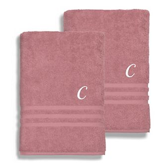 Linum Home Textiles Turkish Cotton Denzi 2 pc Personalized Bath Towel Set