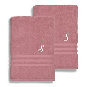 Linum Home Textiles Turkish Cotton Denzi 2 pc Personalized Bath Towel Set