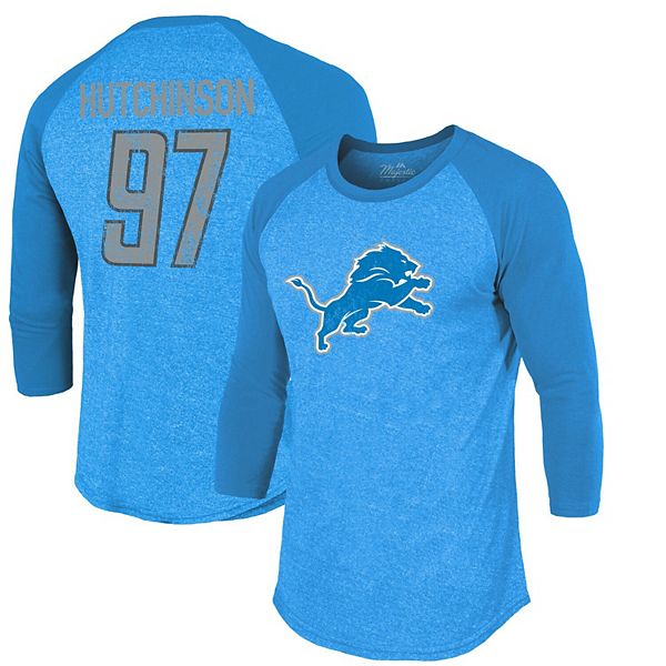 : Men's Aidan Hutchinson Blue Detroit Lions Pro Line