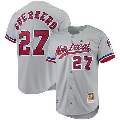 Men's Mitchell & Ness Vladimir Guerrero Gray Montreal Expos Cooperstown Collection Authentic Jersey