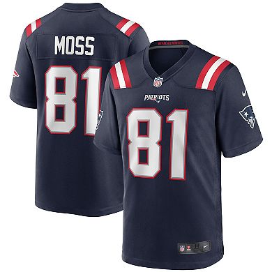Men's Nike Randy Moss Navy New England Patriots Game Retired Player Jersey