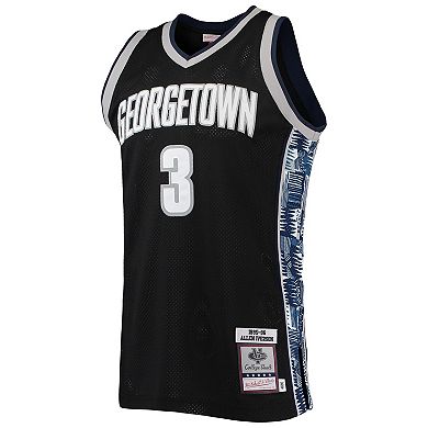 Men's Mitchell & Ness Allen Iverson Black Georgetown Hoyas 1995/96 Authentic Throwback Jersey