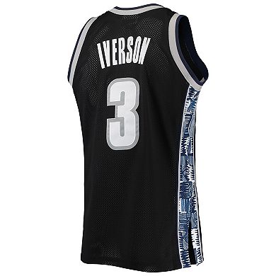 Men's Mitchell & Ness Allen Iverson Black Georgetown Hoyas 1995/96 Authentic Throwback Jersey