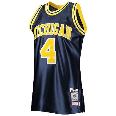 Men's Mitchell & Ness Chris Webber Navy Michigan Wolverines 1991/92 Authentic Throwback College Jersey