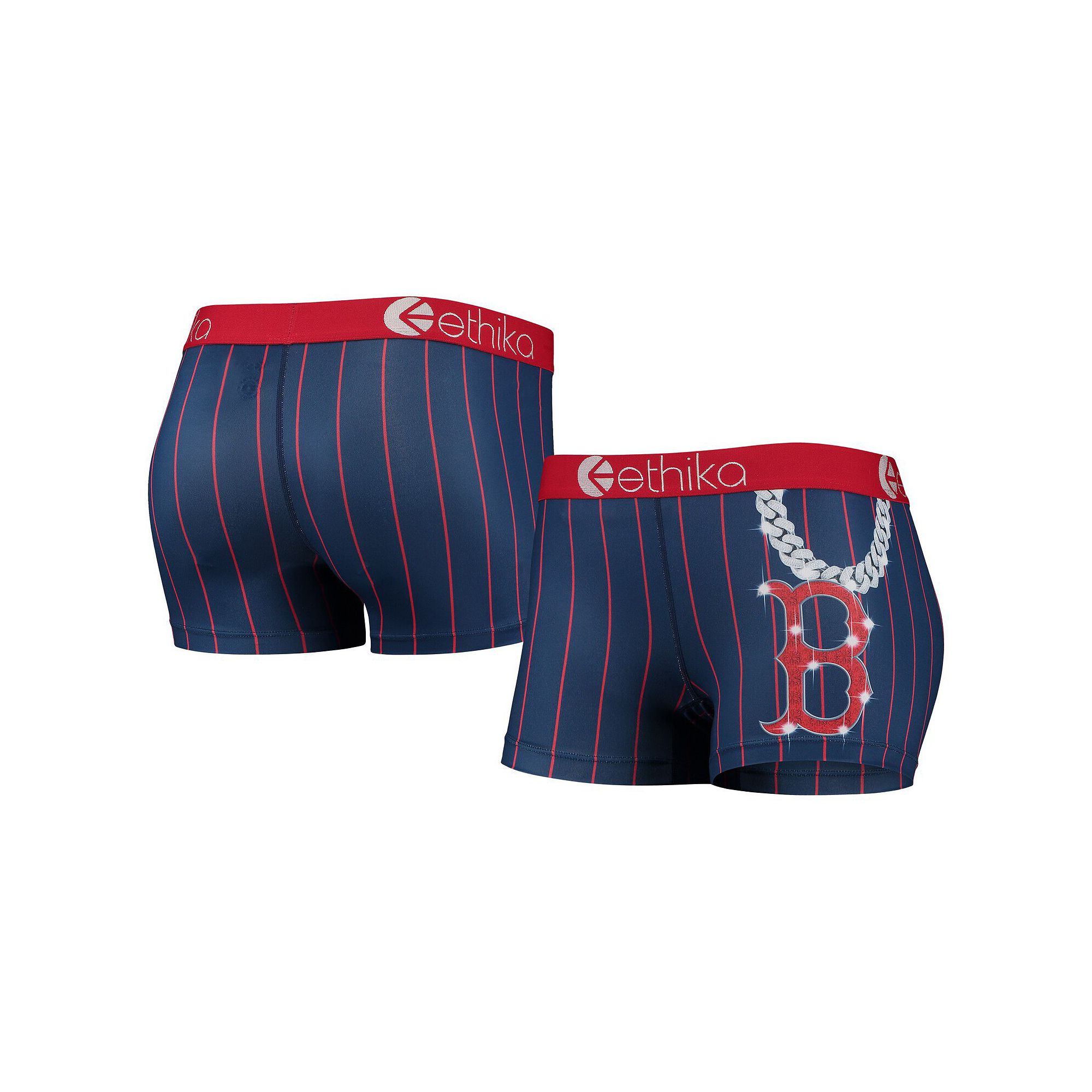 Womens Ethika Navy Boston Red Sox Slugger Shorts, Size: Small, Blue