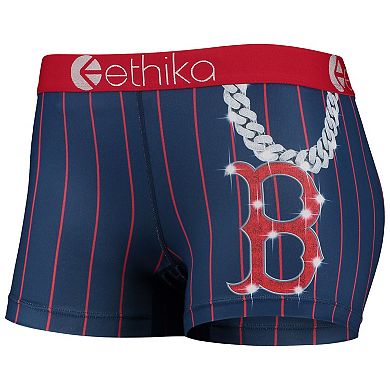 Women's Ethika Navy Boston Red Sox Slugger Shorts