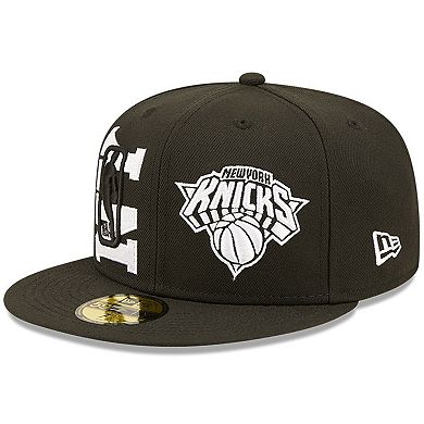 Men's New Era Black/White New York Knicks 2022 NBA Draft 59FIFTY Fitted Hat