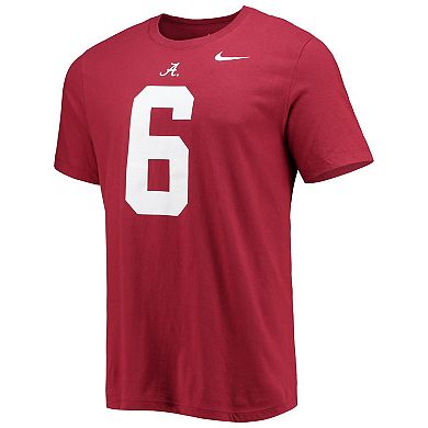 Men's Nike DeVonta Smith Crimson Alabama Crimson Tide Alumni Name & Number Team T-Shirt