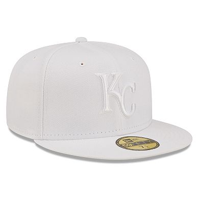 Men's New Era Kansas City Royals White on White 59FIFTY Fitted Hat