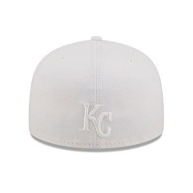 Men's New Era Kansas City Royals White on White 59FIFTY Fitted Hat