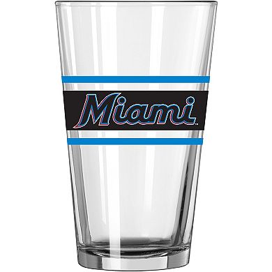 Miami Marlins 16oz. Stripe Pint Glass