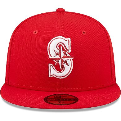 Men's New Era Red Seattle Mariners White Logo 59FIFTY Fitted Hat