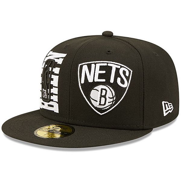 Men's New Era Black/White Brooklyn Nets 2022 NBA Draft 59FIFTY Fitted Hat