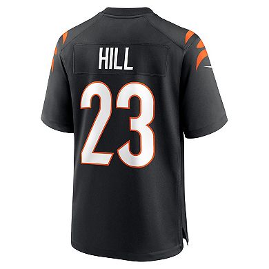 Men's Nike Daxton Hill Black Cincinnati Bengals Player Game Jersey