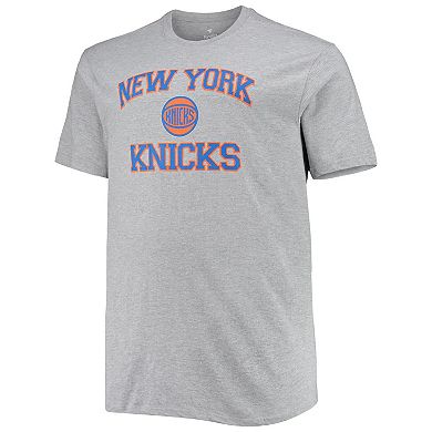 Men's Heathered Gray New York Knicks Big & Tall Heart & Soul T-Shirt