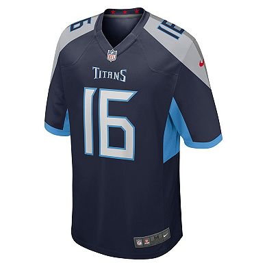 Men's Nike Treylon Burks Navy Tennessee Titans Player Game Jersey