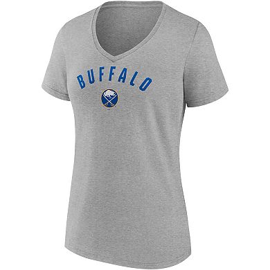Women's Fanatics Branded Royal/Heathered Gray Buffalo Sabres 2-Pack V-Neck T-Shirt Set