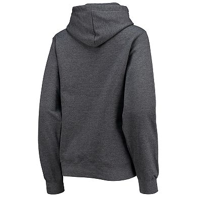 Women's WEAR by Erin Andrews Heathered Gray Washington Commanders Fleece Pullover Hoodie
