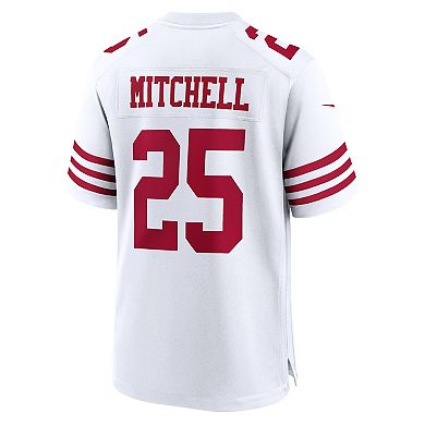 Men's Nike Elijah Mitchell White San Francisco 49ers Player Game Jersey