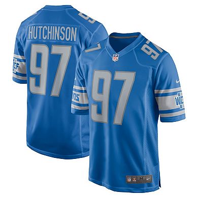 Youth Nike Aidan Hutchinson Blue Detroit Lions Game Jersey
