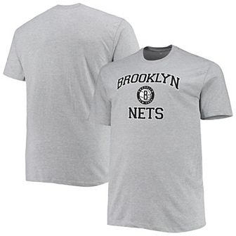 Men's Heathered Gray Brooklyn Nets Big & Tall Heart & Soul T-Shirt