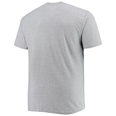 Men's Heathered Gray Brooklyn Nets Big & Tall Heart & Soul T-Shirt