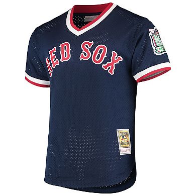 Men's Mitchell & Ness Pedro Martinez Navy Boston Red Sox 1999 Cooperstown Collection Mesh Batting Practice Jersey