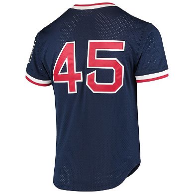 Men's Mitchell & Ness Pedro Martinez Navy Boston Red Sox 1999 Cooperstown Collection Mesh Batting Practice Jersey