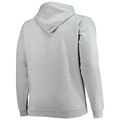Men's Heathered Gray Atlanta Hawks Big & Tall Heart & Soul Pullover Hoodie