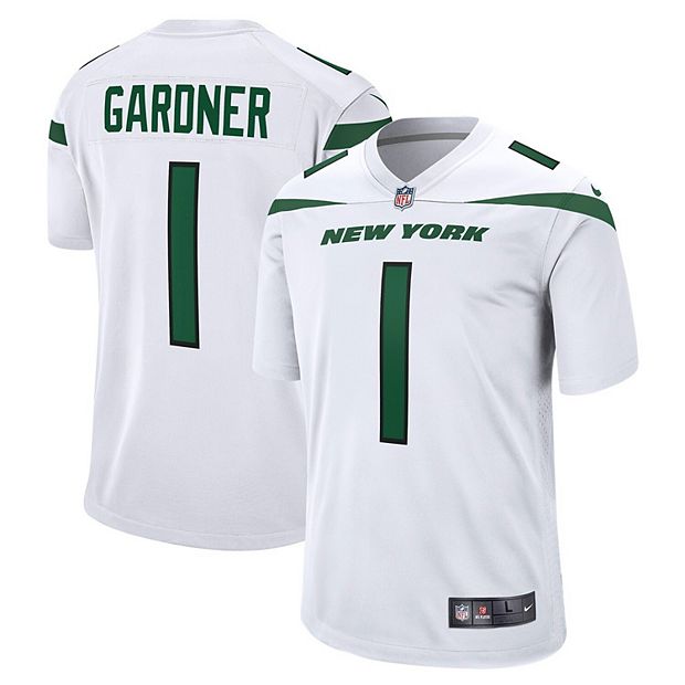 Men's Nike Ahmad Sauce Gardner White New York Jets 2022 NFL Draft First  Round Pick Game Jersey