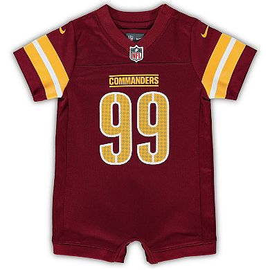 Newborn & Infant Nike Chase Young Burgundy Washington Commanders Game Romper Jersey