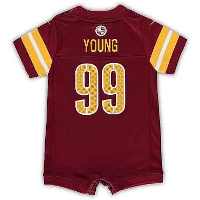 Newborn & Infant Nike Chase Young Burgundy Washington Commanders Game Romper Jersey