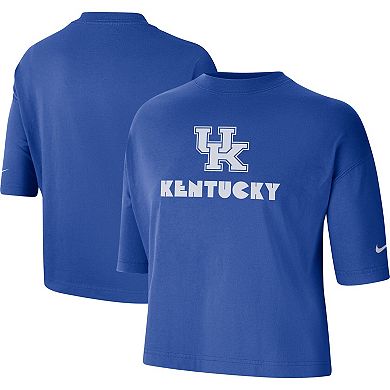 Women's Nike Royal Kentucky Wildcats Crop Performance T-Shirt
