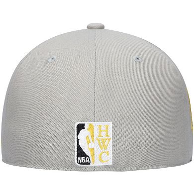 Men's Mitchell & Ness Gray New Jersey Nets Hardwood Classics 35th Anniversary Sunny Gray Fitted Hat