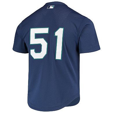 Men's Mitchell & Ness Ichiro Suzuki Royal Seattle Mariners Cooperstown Collection Mesh Batting Practice Jersey